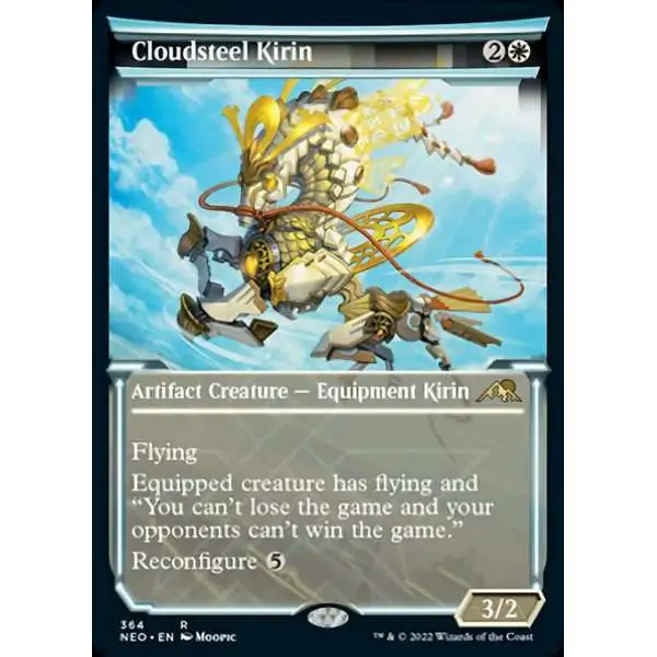 MtG Trading Card Game Kamigawa Neon Dynasty Rare Cloudsteel Kirin #364 [Showcase]