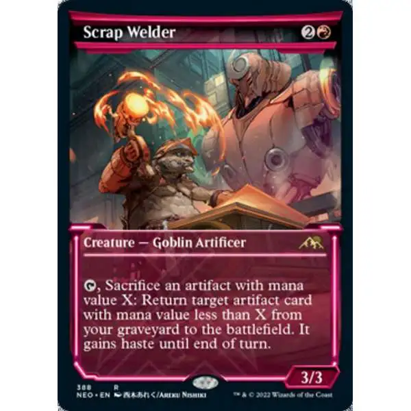 MtG Trading Card Game Kamigawa Neon Dynasty Rare Scrap Welder #388 [Showcase]