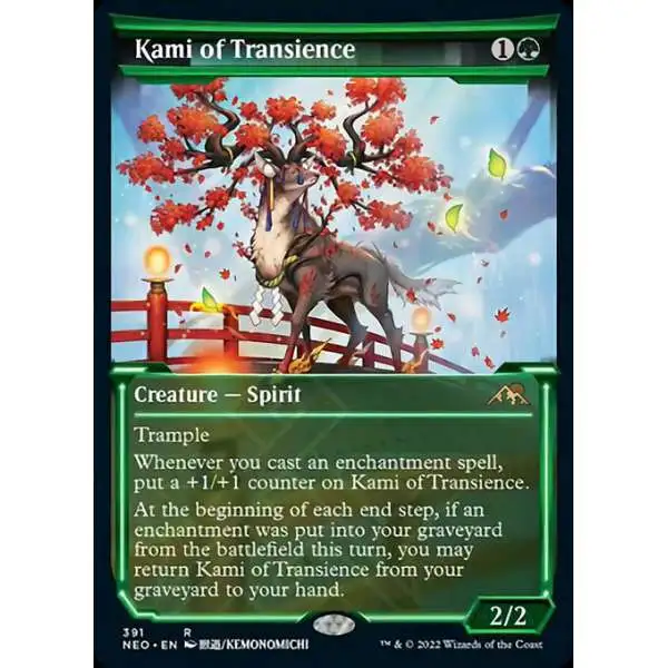 MtG Trading Card Game Kamigawa Neon Dynasty Rare Kami of Transience #391 [Showcase]