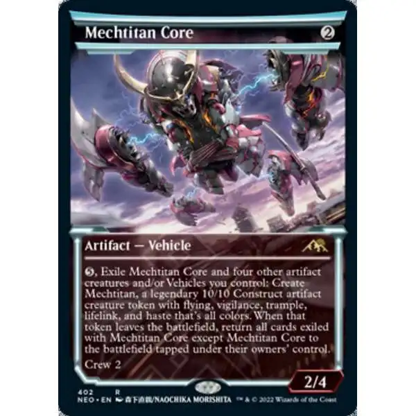 MtG Trading Card Game Kamigawa Neon Dynasty Rare Mechtitan Core #402 [Showcase]