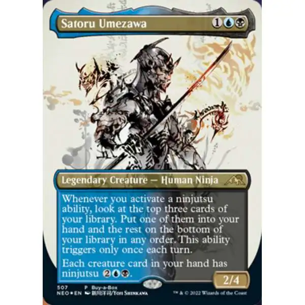MtG Trading Card Game Kamigawa Neon Dynasty Rare Satoru Umezawa #507 [Buy-a-Box FOIL]