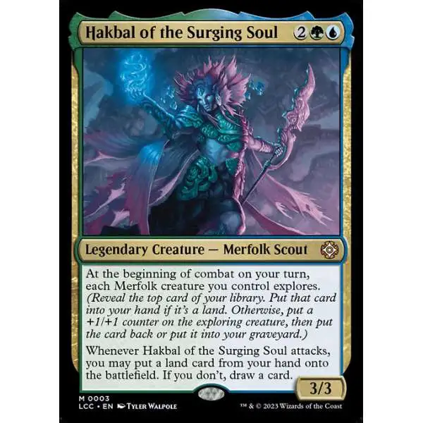 MtG The Lost Caverns of Ixalan Commander Mythic Rare Foil Hakbal of the Surging Soul #3