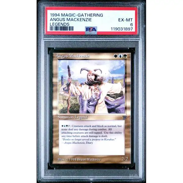 Magic The Gathering Legends Single Card Rare Angus Mackenzie PSA 6