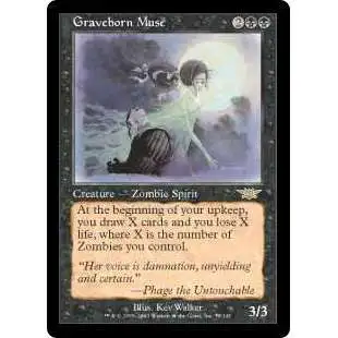 MtG Trading Card Game Legions Rare Graveborn Muse #73