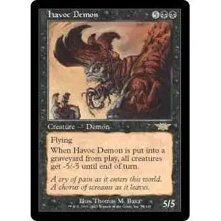 MtG Trading Card Game Legions Rare Havoc Demon #74