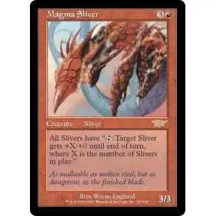 MtG Trading Card Game Legions Rare FOIL Magma Sliver #107 [Lightly Played]