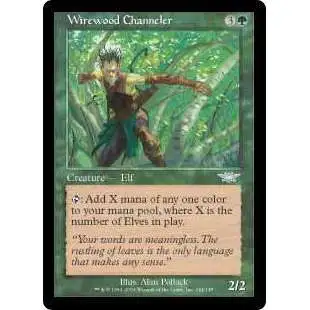 MtG Trading Card Game Legions Uncommon Foil Wirewood Channeler #144 [Moderately Played]