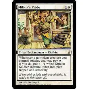 MtG Lorwyn Rare FOIL Militia's Pride #30 [Moderately Played]