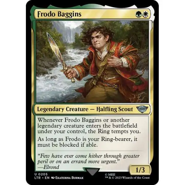 MtG Lord of the Rings Tales of Middle-Earth Uncommon Frodo Baggins #205