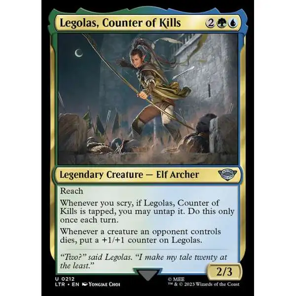 MtG Lord of the Rings Tales of Middle-Earth Uncommon Legolas, Counter of Kills #212