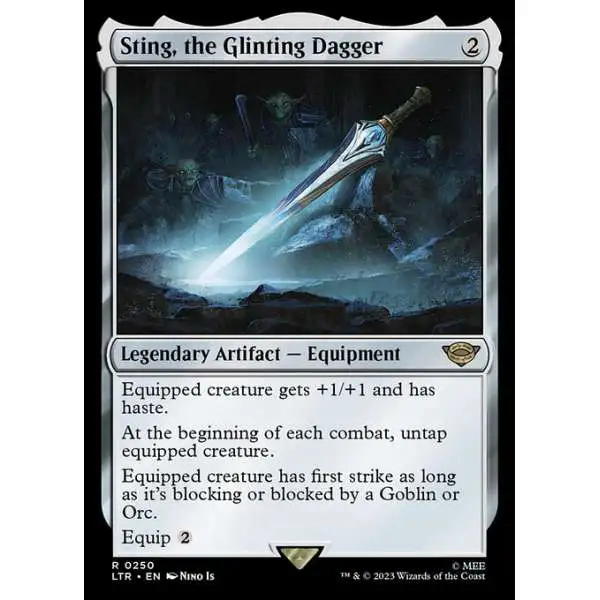 MtG Lord of the Rings Tales of Middle-Earth Rare Sting, the Glinting Dagger #250