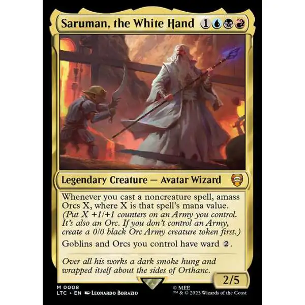 MtG Lord of the Rings Tales of Middle-Earth Commander Mythic Rare Saruman, the White Hand #8