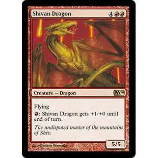 MtG 2014 Core Set Rare Shivan Dragon #154