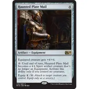 MtG Trading Card Game 2015 Core Set Rare Haunted Plate Mail #218