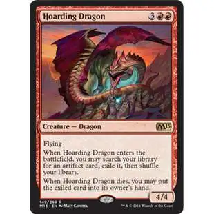 MtG Trading Card Game 2015 Core Set Rare Hoarding Dragon #149