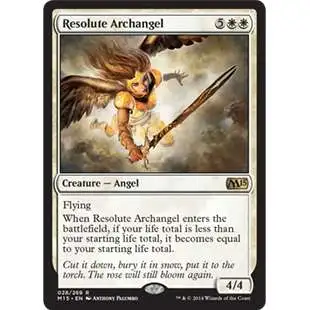 MtG Trading Card Game 2015 Core Set Rare Resolute Archangel #28