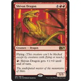MtG Trading Card Game 2015 Core Set Rare Shivan Dragon #281