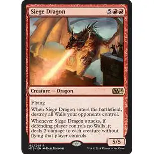 MtG Trading Card Game 2015 Core Set Rare Siege Dragon #162