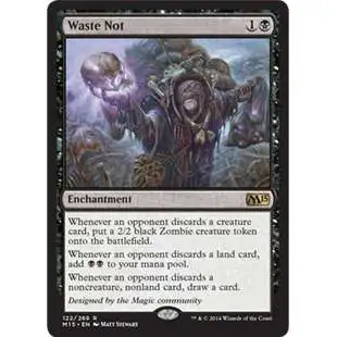 MtG Trading Card Game 2015 Core Set Rare Foil Waste Not #122