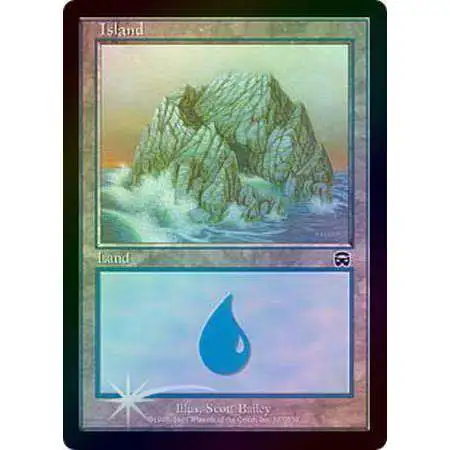 MtG Trading Card Game Mercadian Masques Land FOIL Island #337 [Lightly Played]
