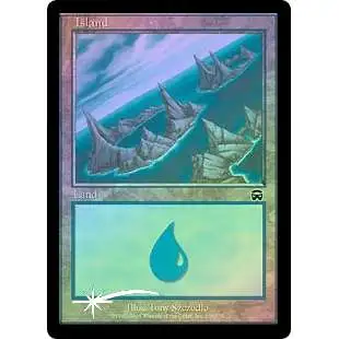 MtG Trading Card Game Mercadian Masques Basic Land Island #338 [Lightly Played Foil] [Lightly Played]