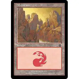 MtG Trading Card Game Mercadian Masques Basic Land Foil Mountain #344 [Played]