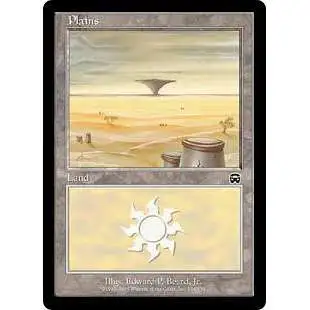 MtG Trading Card Game Mercadian Masques Basic Land Foil Plains #334 [lightly played]