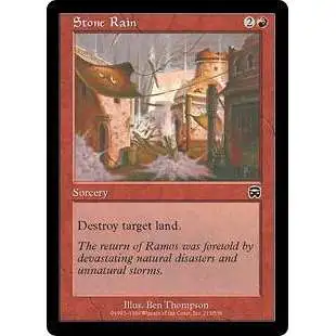 MtG Trading Card Game Mercadian Masques Common Foil Stone Rain #215 [lightly played]