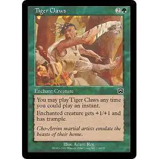 MtG Trading Card Game Mercadian Masques Common Foil Tiger Claws #279