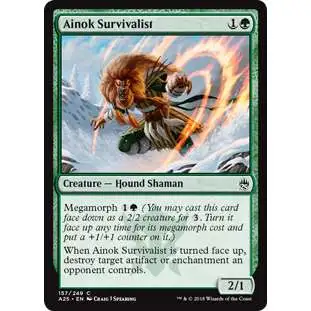 MtG Trading Card Game Masters 25 Common Ainok Survivalist #157