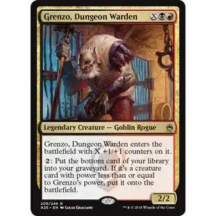 MtG Trading Card Game Masters 25 Rare Grenzo, Dungeon Warden #205