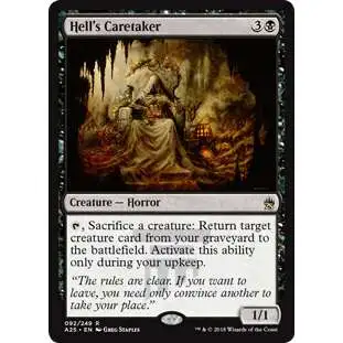 MtG Trading Card Game Masters 25 Rare Foil Hell's Caretaker #92