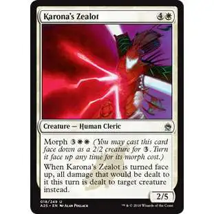 MtG Trading Card Game Masters 25 Uncommon Karona's Zealot #18