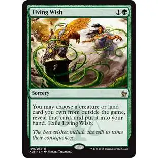 MtG Trading Card Game Masters 25 Rare Foil Living Wish #179