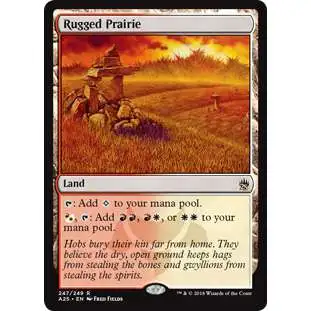 MtG Trading Card Game Masters 25 Rare Rugged Prairie #247
