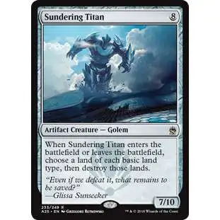 MtG Trading Card Game Masters 25 Rare Foil Sundering Titan #233