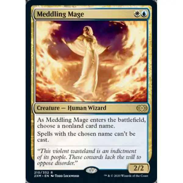 MtG Double Masters Rare Foil Meddling Mage #210