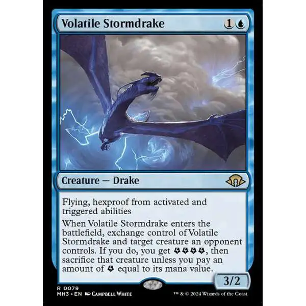 MtG Modern Horizons 3 Rare Volatile Stormdrake #79