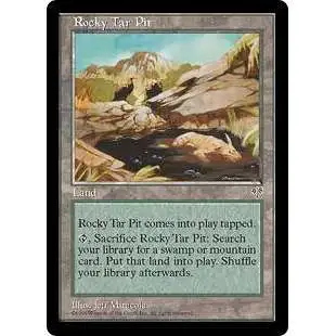 MtG Mirage Uncommon Rocky Tar Pit [Moderately Played]
