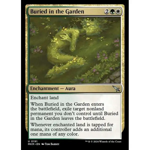 MtG Murders at Karlov Manor Uncommon Foil Buried in the Garden #191