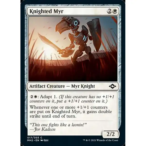 MtG Trading Card Game Modern Horizons 2 Common Knighted Myr #17