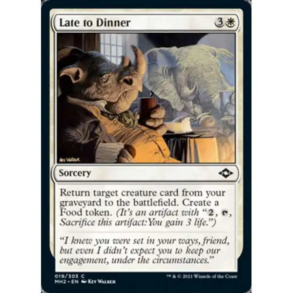 MtG Trading Card Game Modern Horizons 2 Common Late to Dinner #19