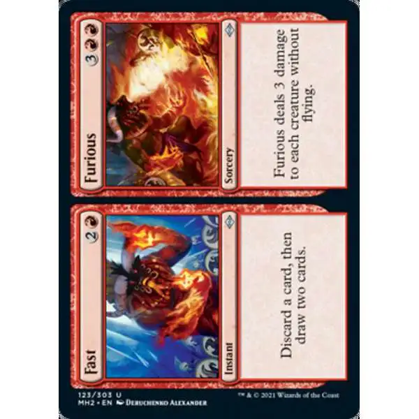 MtG Trading Card Game Modern Horizons 2 Uncommon Fast // Furious #123
