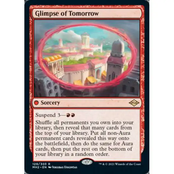 MtG Trading Card Game Modern Horizons 2 Rare Foil Glimpse of Tomorrow #129