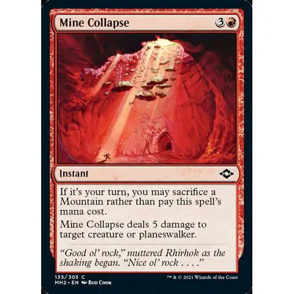 MtG Trading Card Game Modern Horizons 2 Common Mine Collapse #135