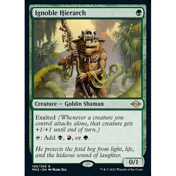 MtG Trading Card Game Modern Horizons 2 Rare Foil Ignoble Hierarch #166
