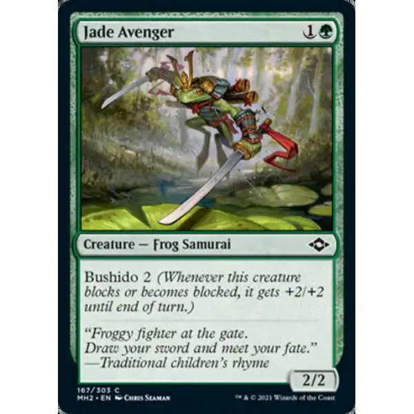 MtG Trading Card Game Modern Horizons 2 Common Foil Jade Avenger #167