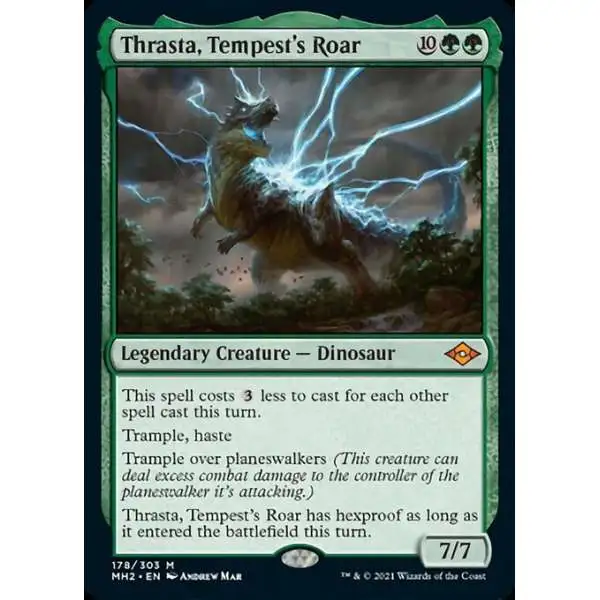 MtG Trading Card Game Modern Horizons 2 Mythic Rare Thrasta, Tempest's Roar #178