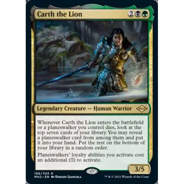 MtG Trading Card Game Modern Horizons 2 Rare Carth the Lion #189