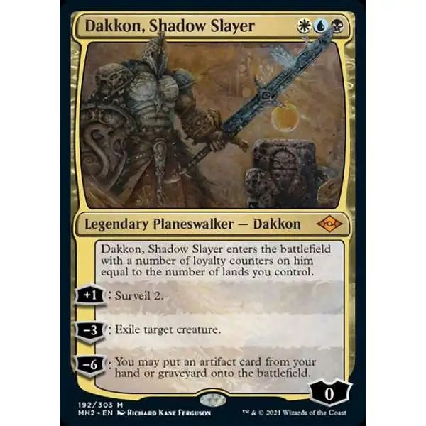 MtG Trading Card Game Modern Horizons 2 Mythic Rare Dakkon, Shadow Slayer #192